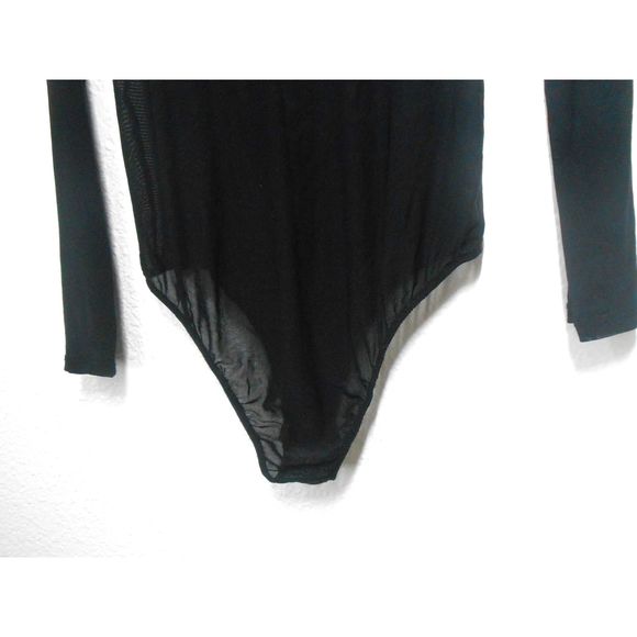 Bozzolo Mesh Y2K long sleeve black bodysuit Size Large - Picture 10 of 10